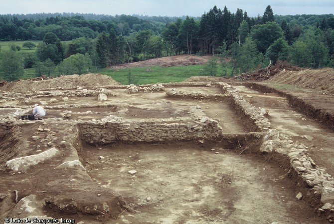   La villa gallo-romaine de Prondines (Puy-de-Dôme), début Ier -  fin IIe s. de notre ère, 2003.Alors que le paysage aux alentours de la villa semble dense, une analyse palynologique menée en 2006 par B. Prat évoque un paysage antique largement ouvert où sont menées des activités agricoles et pastorales.  