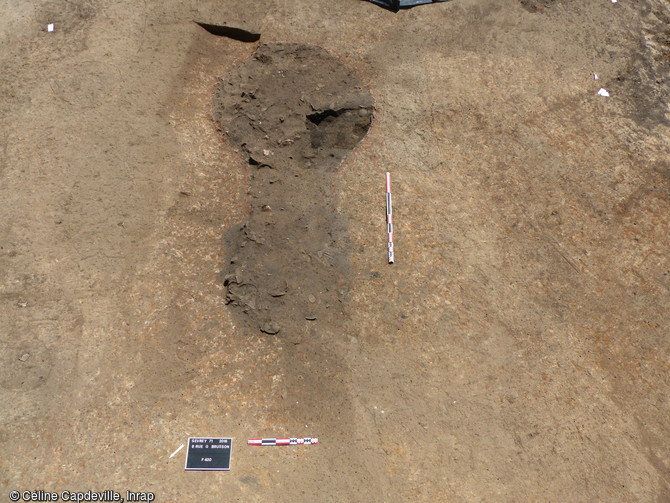 L'un des quatre fours mis au jour &agrave; Sevrey (Sa&ocirc;ne-et-Loire) de la p&eacute;riode carolingienne (VIIIe-IXe si&egrave;cles), d&eacute;couverte rare et in&eacute;dite.