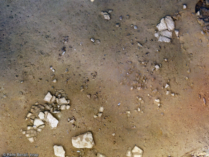 Gisement du Pal&eacute;olithique &agrave; Bellegarde (Gard) mis au jour en 2016.
