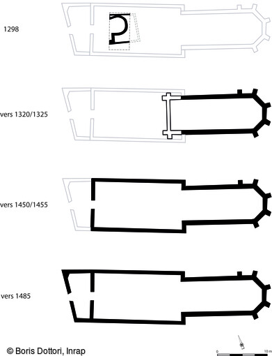 L'&eacute;volution architecturale de l'&eacute;glise Saint-Guillaume &agrave; Strasbourg (Bas-Rhin) de 1298 &agrave; la fin du XVe si&egrave;cle 