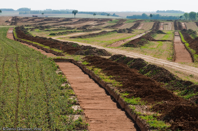 Diagnostics arch&eacute;ologiques &agrave; Marquion (Pas-de-Calais), sur le canal Seine-Nord Europe, 2009.
