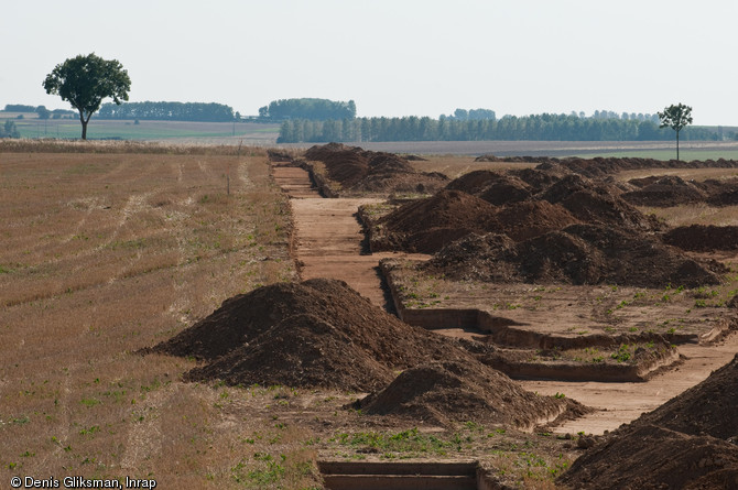 Diagnostics arch&eacute;ologiques &agrave; Marquion (Pas-de-Calais), sur le canal Seine-Nord Europe, 2009.