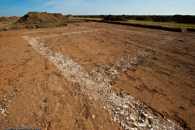 Villa gallo-romaine, diagnostics arch&eacute;ologiques &agrave; Marquion (Pas-de-Calais), sur le canal Seine-Nord Europe, 2009.