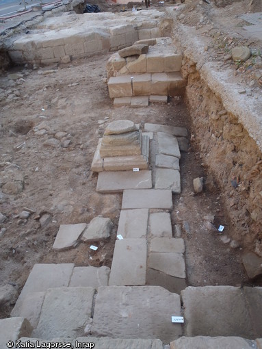 Coll&eacute;giale Saint-Martin de Brive (Corr&egrave;ze), 2012. Vestiges de la salle du chapitre du XIIe&nbsp;s.