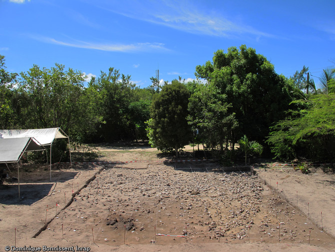 Zone de dépotoir au nord du village précolombien de Pointe du Canonnier (Saint-Martin), VIIe-Xe s., fouillée en 2012.    