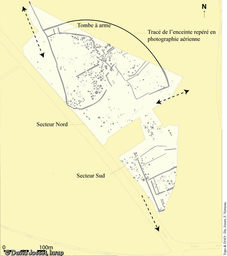 Plan général du site des Hyebles à Ymonville (Eure-et-Loir), 2010.