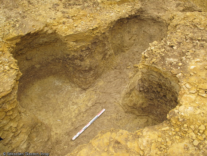 Galerie centrale et alc&ocirc;ves du souterrain apr&egrave;s d&eacute;capage de la vo&ucirc;te, Bourgu&eacute;bus (Calvados), 2013.&nbsp;